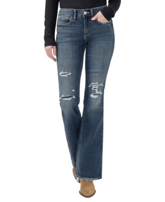 Silver Jeans Co. Women's Suki Distressed Mid-Rise Bootcut Jeans