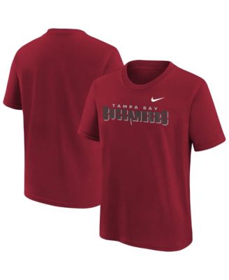 Nike Boys' 4-20 Tampa Bay Buccaneers Wordmark Crewneck T-Shirt