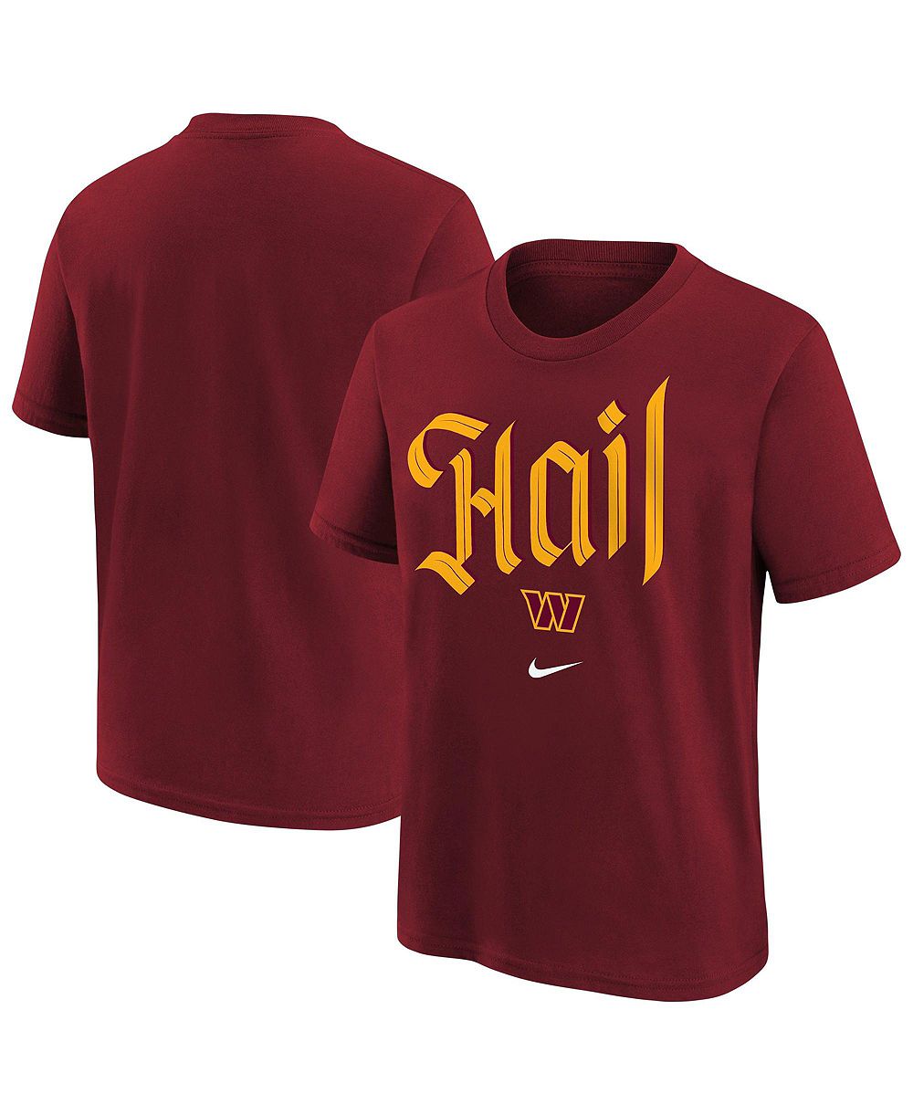Nike Boys' and Girls' Washington Commanders Hail Crewneck Graphic Standard-Fit T-Shirt