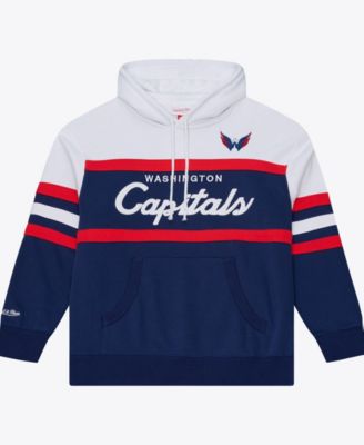 Мужская флисовая толстя Mitchell & Ness Washington Capitals с вышивкой из такельной ткани