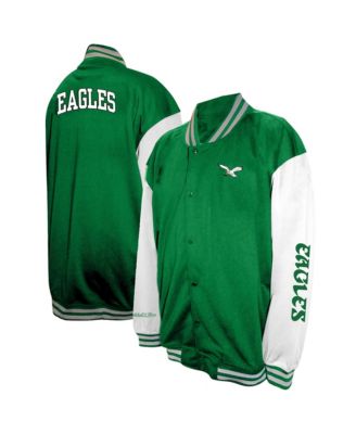 Profile Men's Midnight Green Philadelphia Eagles Big Tall Full-Snap Varsity Jacket