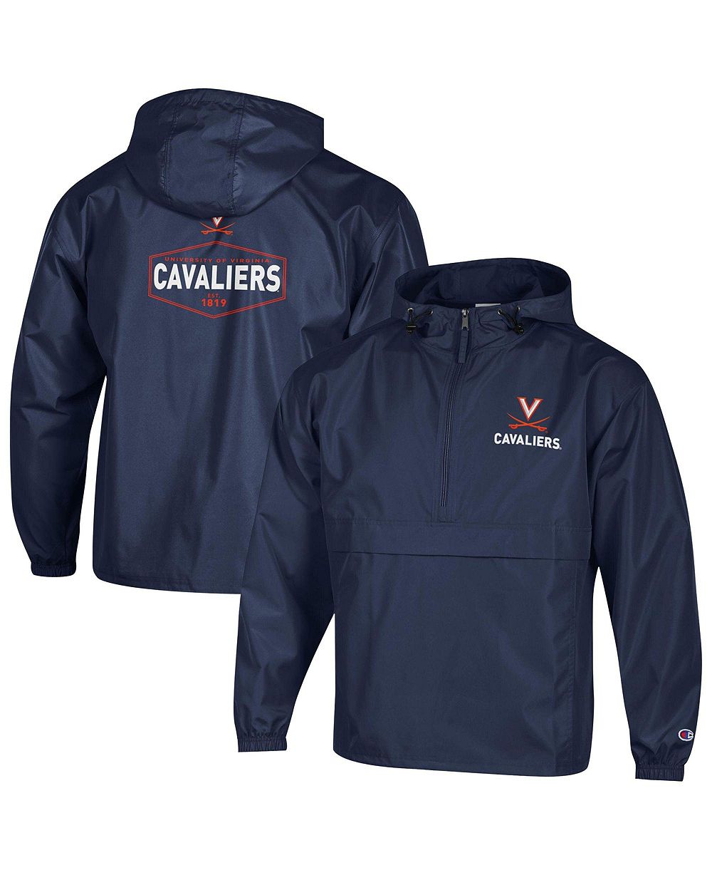 Champion Men's Navy Virginia Cavaliers Delay Packable Half-Zip Jacket