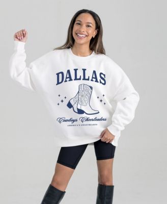 Gameday Couture женский флисовый свитшот с длинным рукавом и круглым вырезом, коллекция Dallas Cowboys Cheer Collection