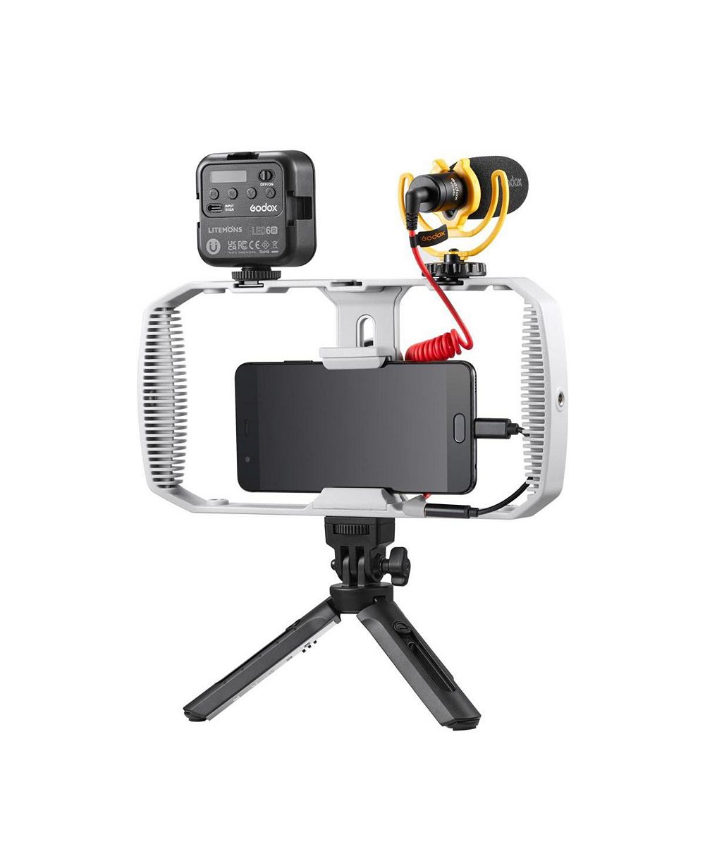 Godox VK1-UC Shotgun Mic & LED Light Vlogging Kit for USB Type-C Mobile Devices