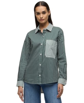 Hudson Jeans женская рубашка с длинным рукавом и пуговицами свободного кроя