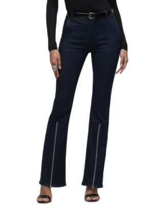 Hudson Jeans Women's Barbara High-Rise Zip-Front Bootcut Stretch Jeans