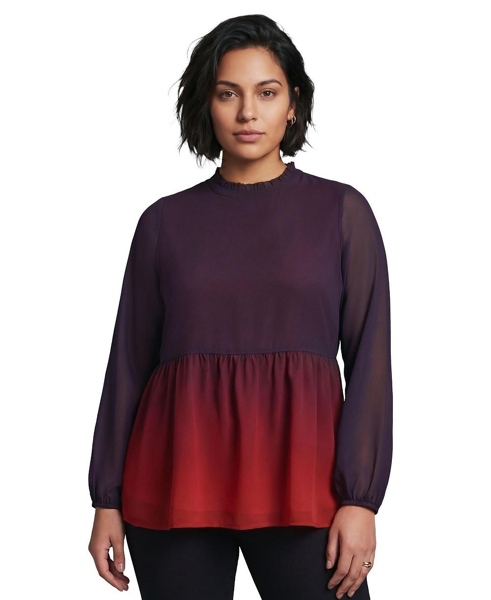 AVENUE Women's Paulina Peplum Blouse