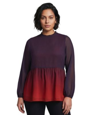 AVENUE Women's Paulina Peplum Blouse