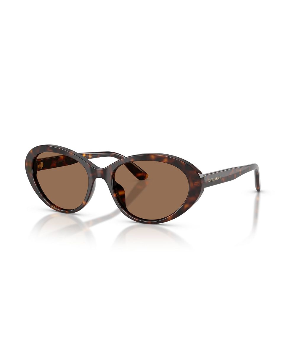 Dolce&Gabbana Women's Oval Tortoise Shell Print Sunglasses DG4570