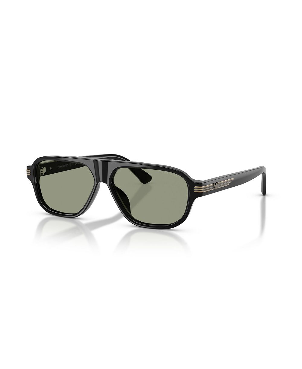 Emporio Armani солнцезащитные очки авиаторы с зелеными линзами EA4285U