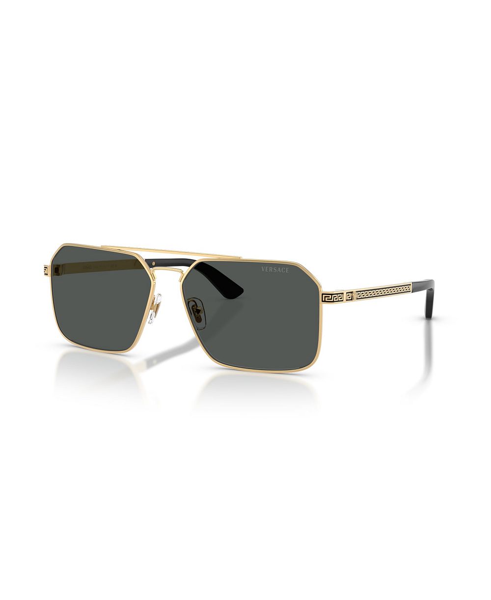 Versace мужские прямоугольные солнцезащитные очки VE2306