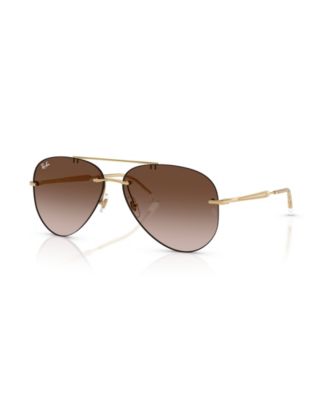 Ray-Ban Rimless Aviator Metal-Frame Sunglasses RB3791