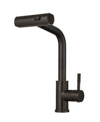 Single Handle Pull-Down Kitchen Faucet with 3-Mode Sprayer, 360degree(s) Swivel Spout and Stainless Steel Construction