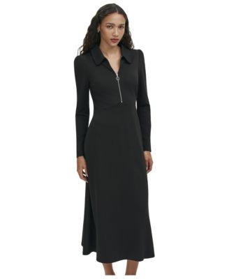 Finery London Женское миди-платье Elvira из ткани ponte с застежкой-молнией спереди