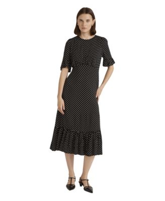 Finery London Женское миди-платье Sylvie в горошек