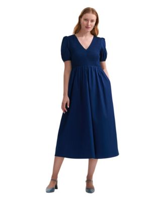Женское хлопковое миди-платье Finery London Jamilla с коротким рукавом