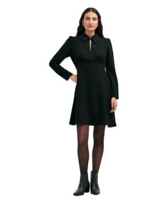 Женское платье Finery London Sabine с длинным рукавом, воротником и силуэтом А-линия