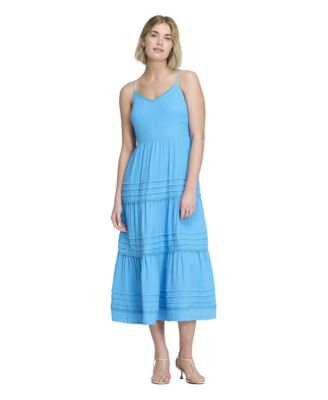 Finery London Women's Hazel Tiered Lace-Trim Midi Dress