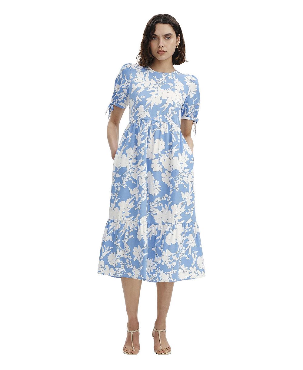 Женское миди-платье Finery London Jessa Tiered Short Sleeve
