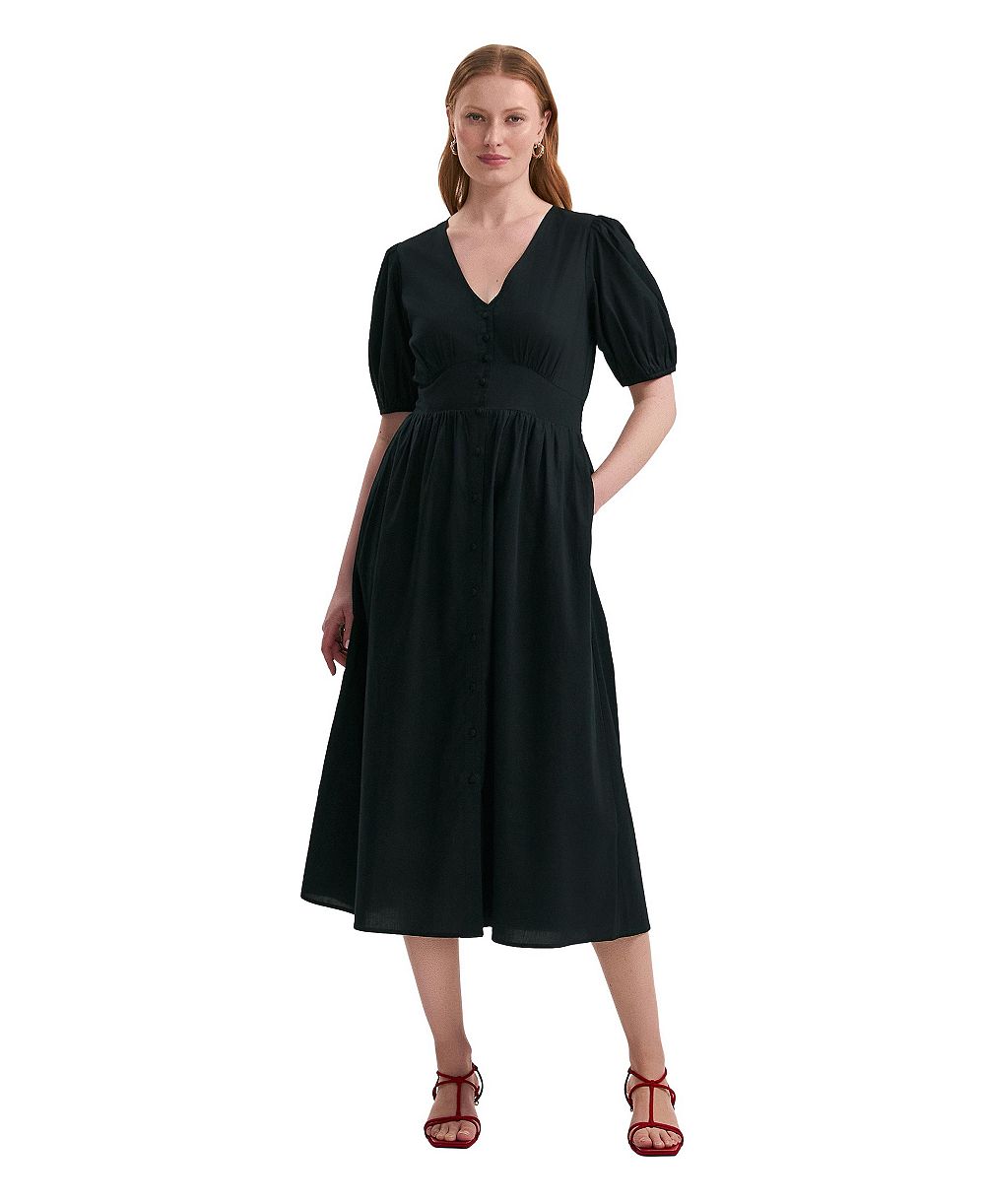 Finery London Женское хлопковое платье миди Addison