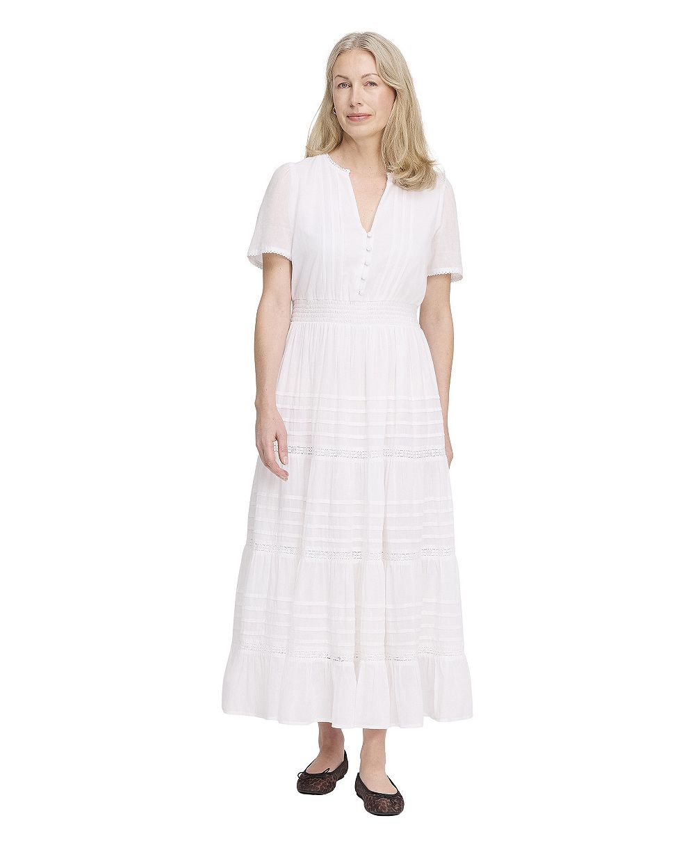 Finery London Женское платье миди Juniper с коротким рукавом