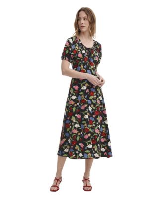 Finery London Женское миди-платье Jada с пышными рукавами