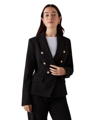 Finery London Women's Lydia Double-Breasted Gold-Tone Button Detail Blazer
