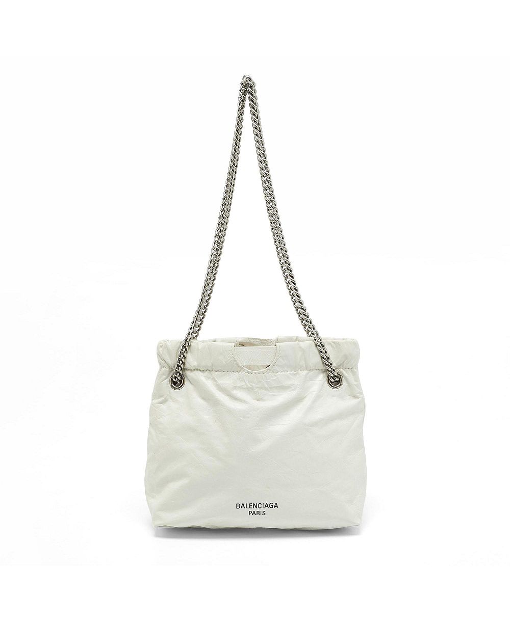 Pre-Owned Balenciaga  Women's Crushed Leather Chain Shoulder Bag