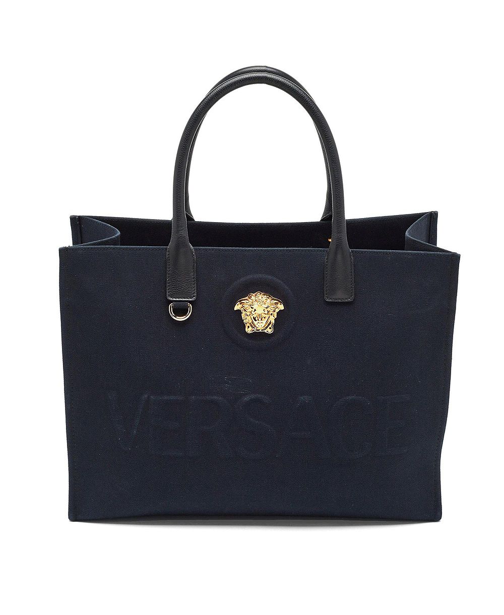 Pre-Owned Versace Women's La Medusa Large Canvas Tote Bag