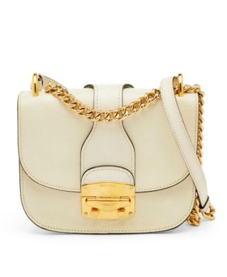 Pre-Owned Miu Miu Madras Leather Push-Lock Crossbody Bag