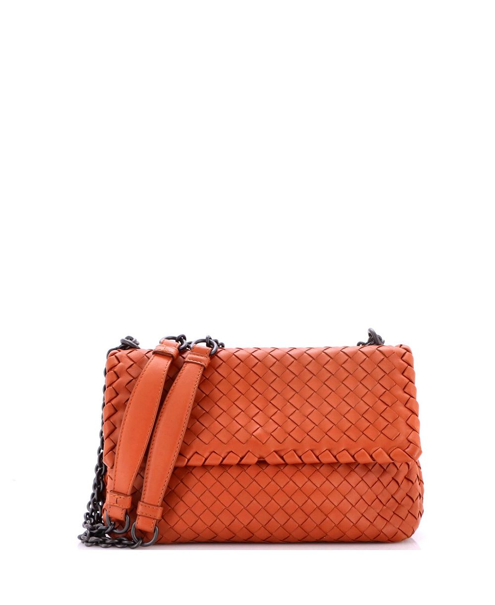 Сумка Pre-Owned Bottega Veneta Small Olimpia через плечо из кожи Intrecciato Nappa