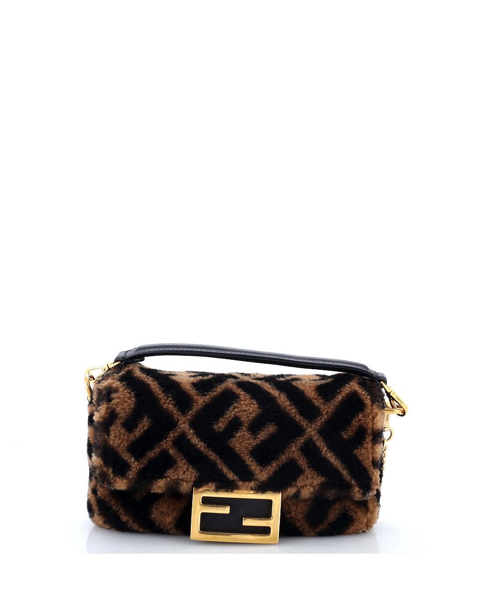 Pre-Owned Fendi мини сумка багет NM сумка Zucca овчина