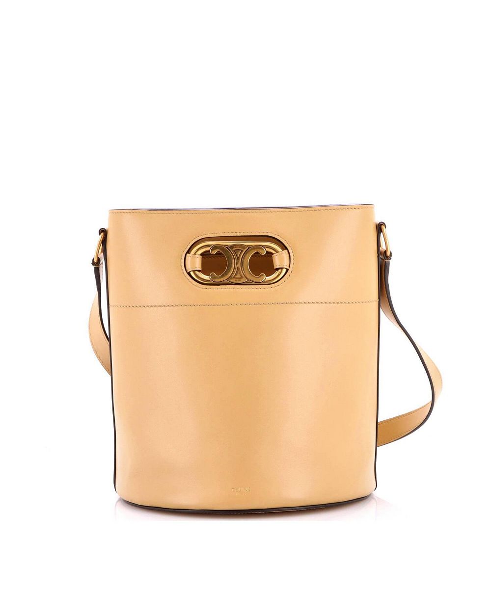 Б/у сумка Celine Medium Maillon Triomphe Bucket из кожи