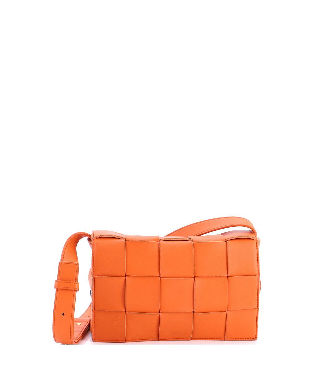 Б/у маленькая сумка через плечо Bottega Veneta Cassette Maxi из кожи с плетением Intrecciato