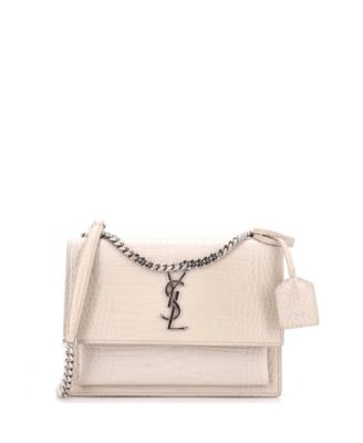Pre-Owned Saint Laurent Medium Sunset Crossbody Bag Embossed Leather