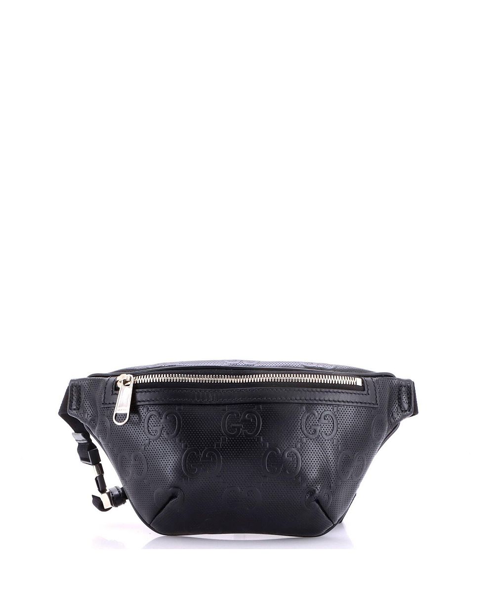 Pre-Owned Gucci маленькая сумка через плечо из перфорированной кожи с тиснением GG
