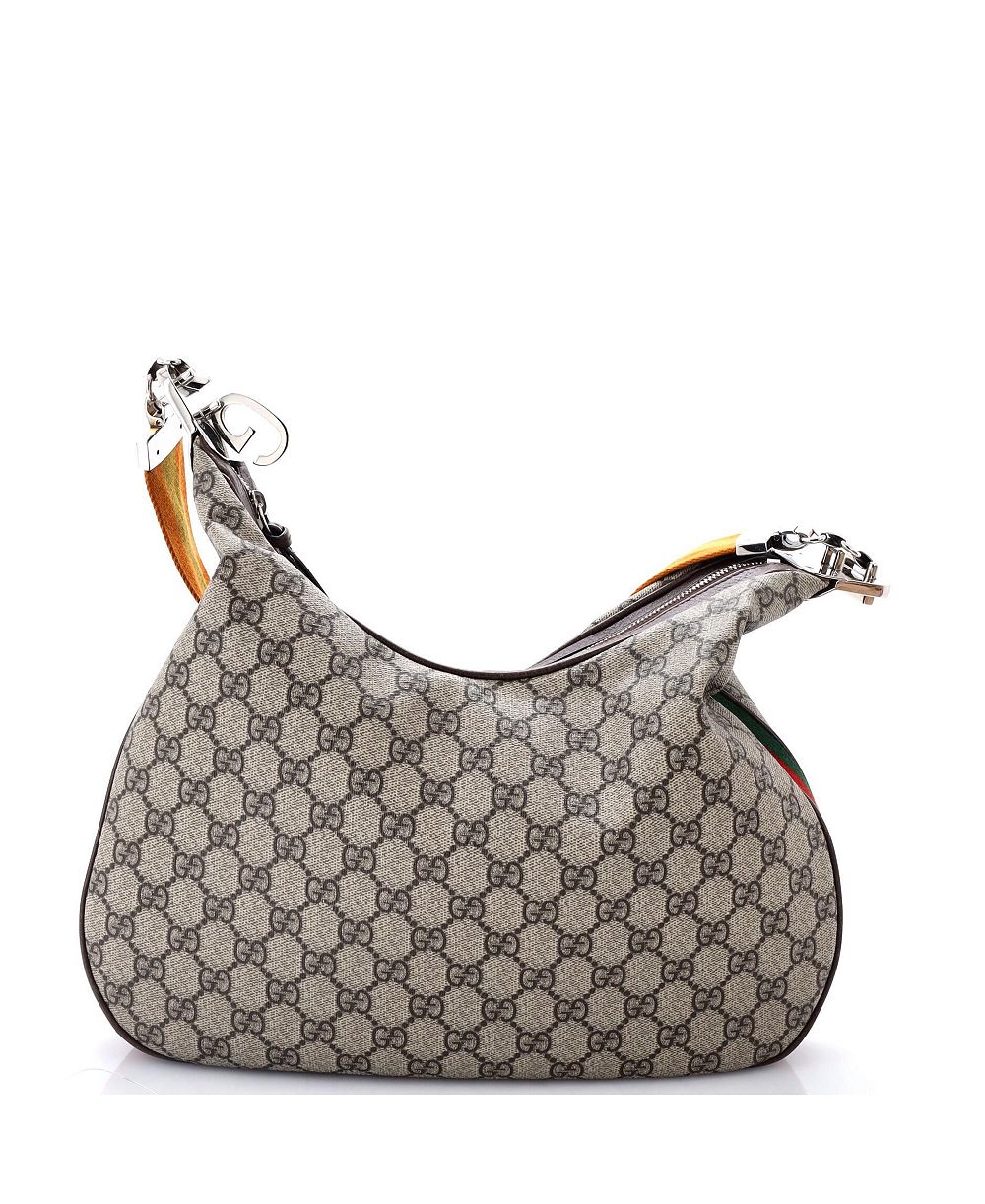Б/у сумка через плечо Gucci Medium Attache из покрытого холста GG