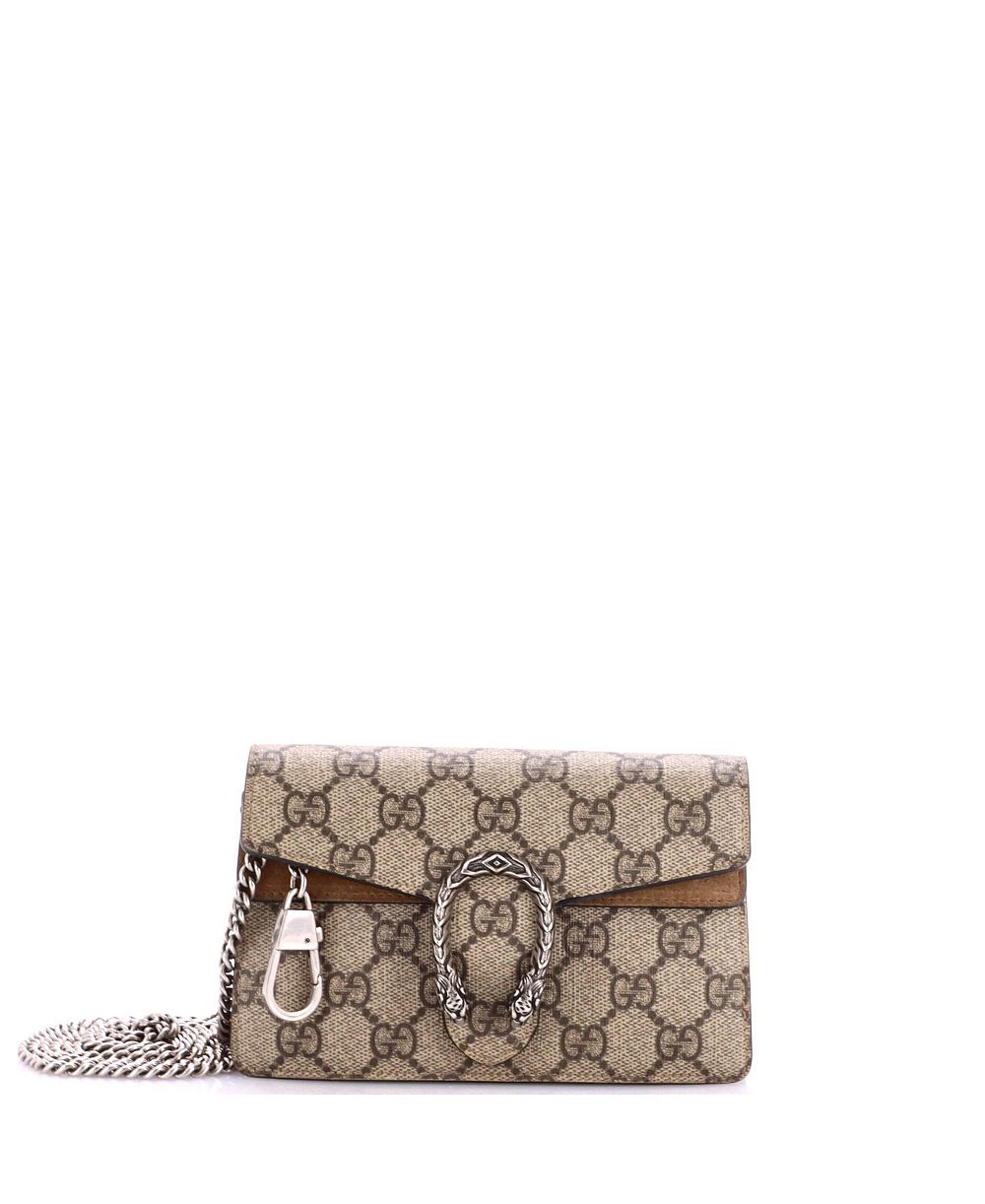 Pre-Owned Gucci Super Mini Dionysus Bag GG Coated Canvas