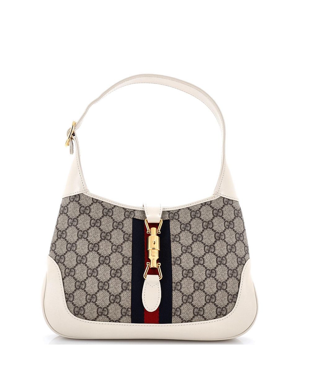 Б/У сумка-хобо Gucci Small Jackie 1961 из лакированной ткани GG Canvas