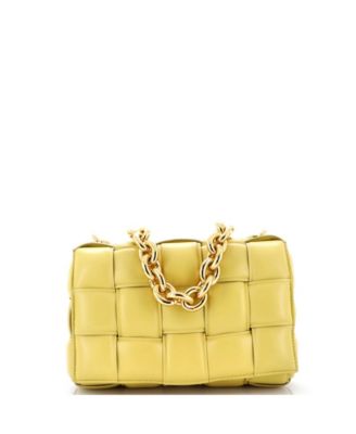 Pre-Owned Bottega Veneta сумка-кроссбоди Cassette с цепочкой, стеганая Maxi из кожи Intrecciato