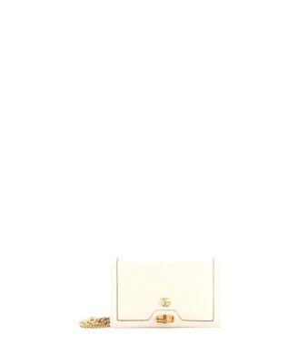 Pre-Owned Gucci мини-сумка Diana из кожи и бамбука