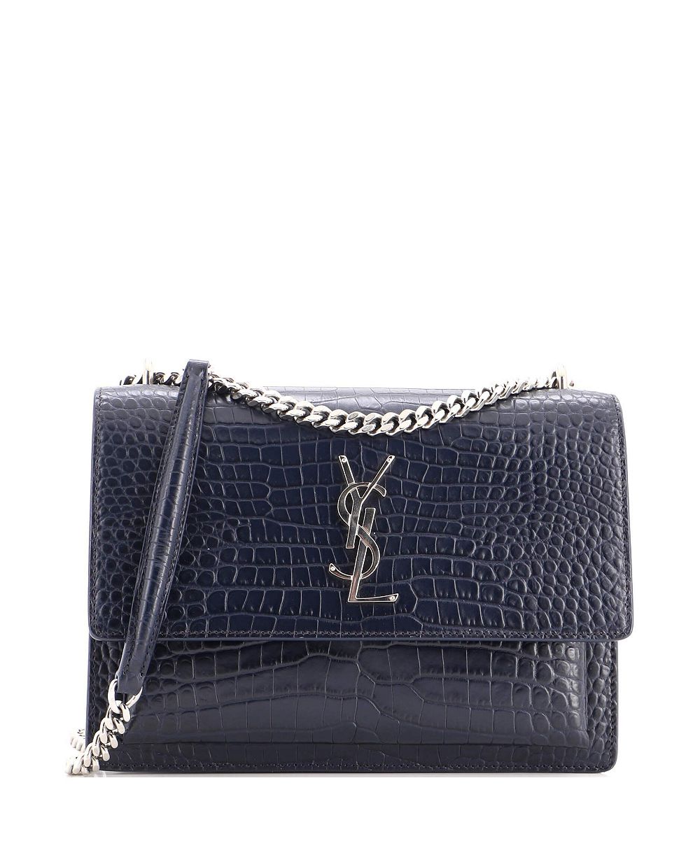Б/у сумка через плечо Saint Laurent Medium Sunset из тисненой кожи