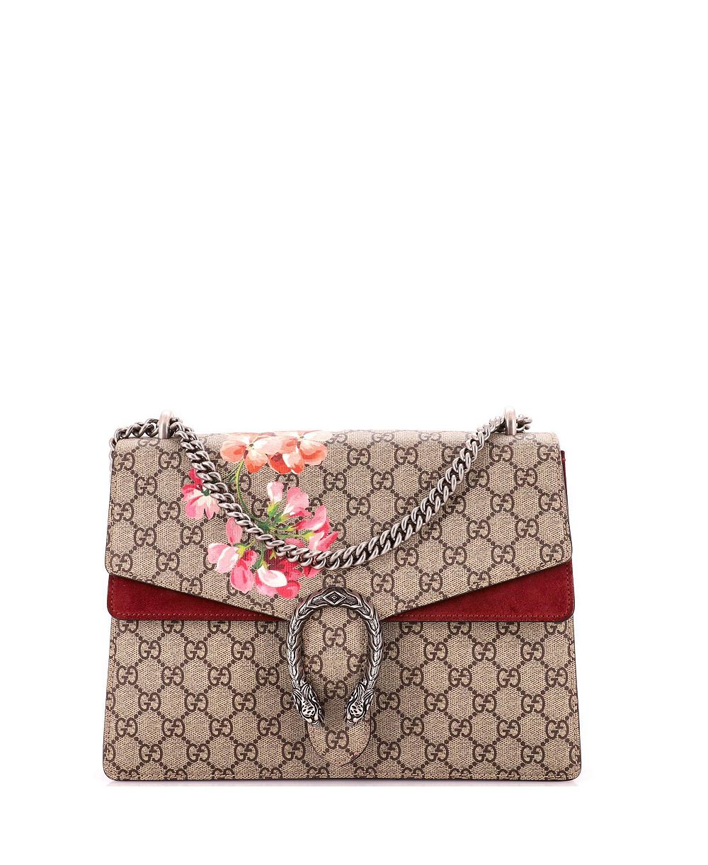 Pre-Owned Gucci Medium Dionysus Bag Blooms Print GG Coated Canvas