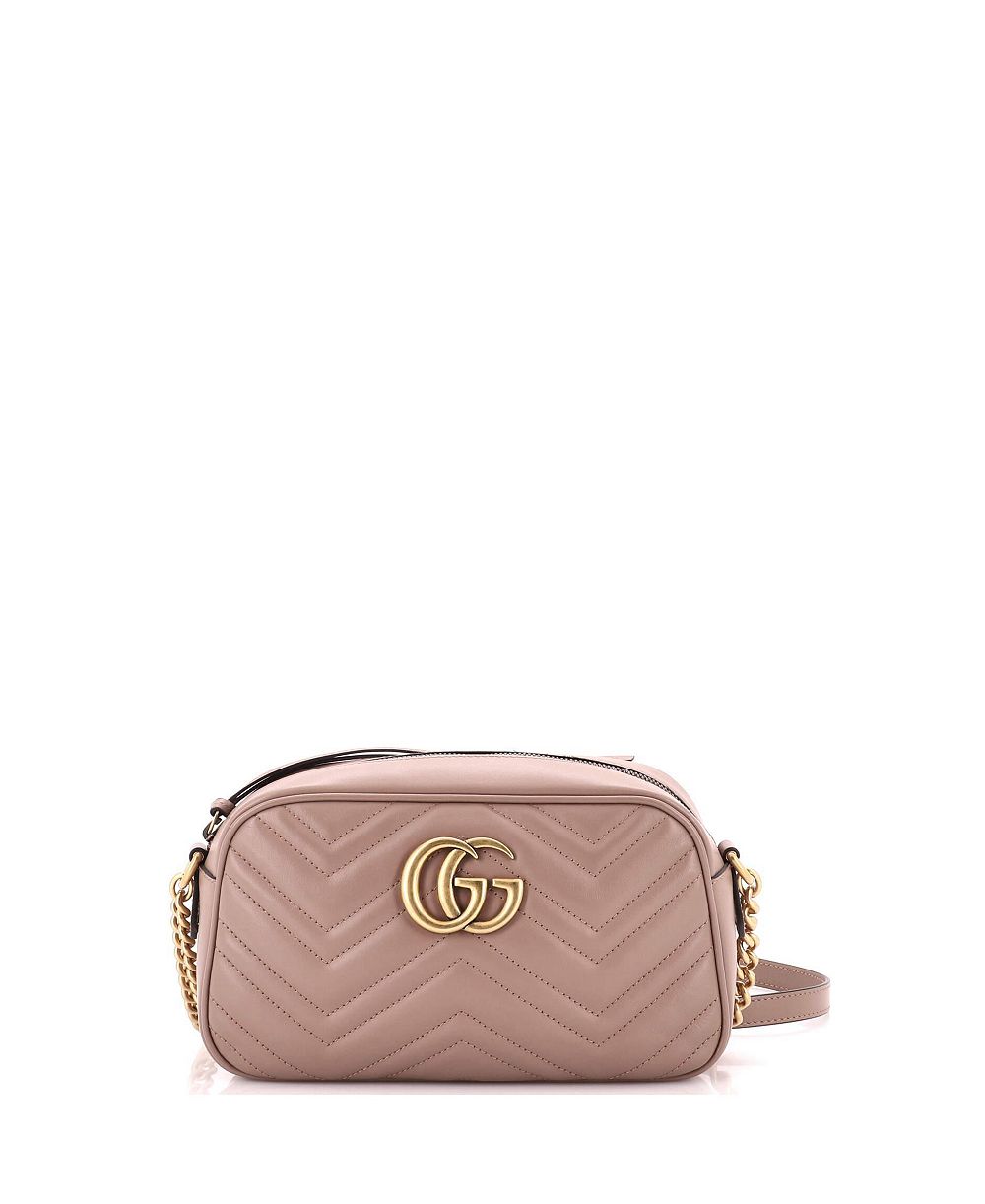 Pre-Owned Gucci Small GG Marmont Shoulder Bag Matelasse Leather