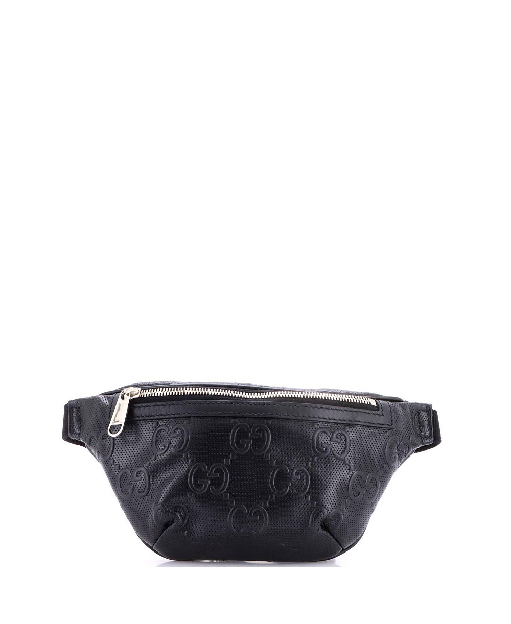 Pre-Owned Gucci маленькая сумка через пояс GG тисненая перфорированная кожа