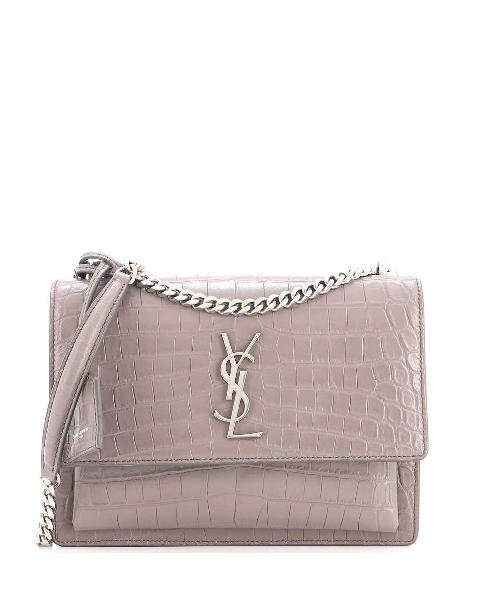 Б/у сумка Saint Laurent Medium Sunset через плечо из тисненой кожи