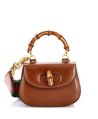 Сумка Pre-Owned Gucci Mini Bamboo 1947 с верхней ручкой, кожа
