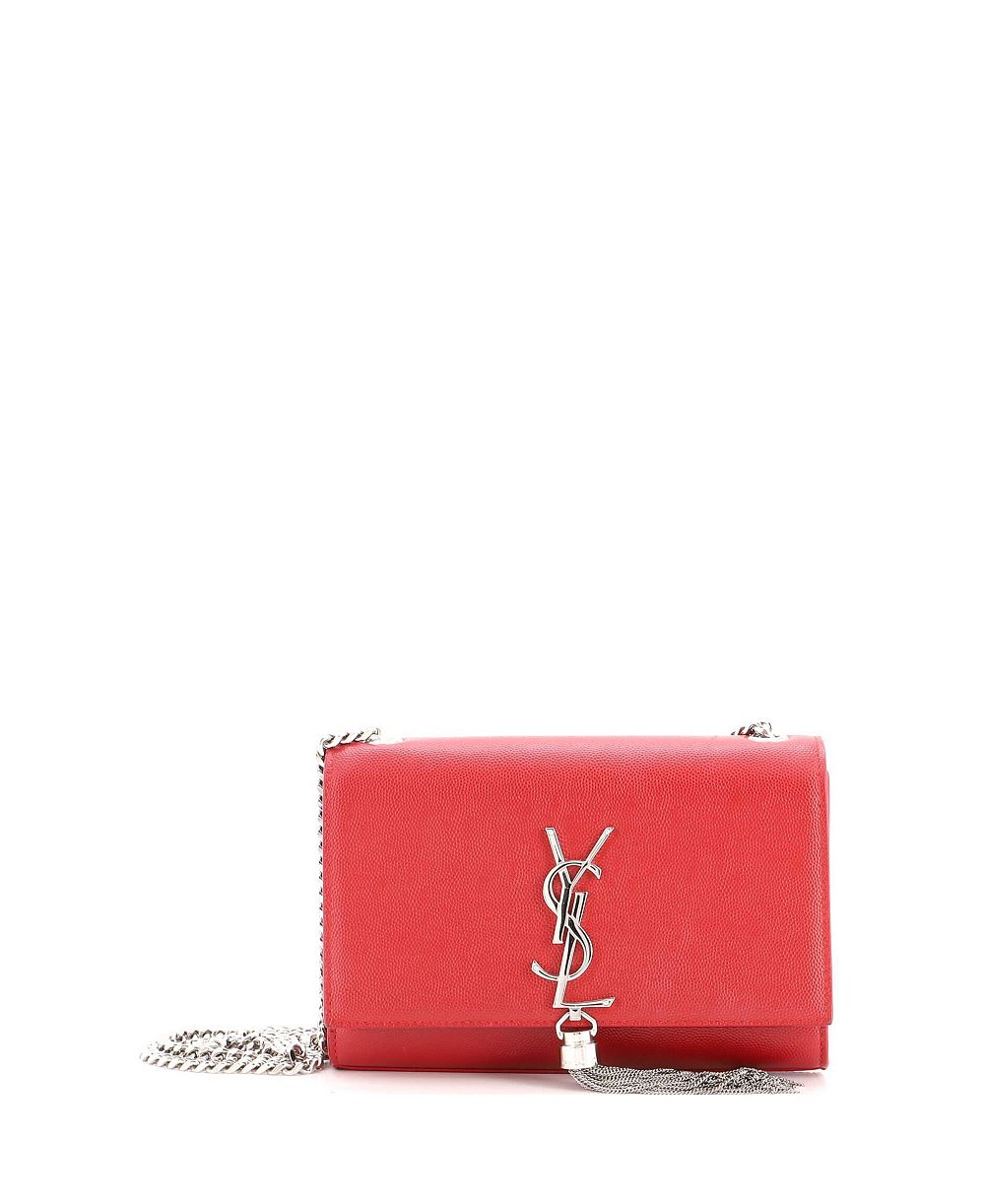 Pre-Owned Saint Laurent Маленькая сумка через плечо с кисточкой из зернистой кожи