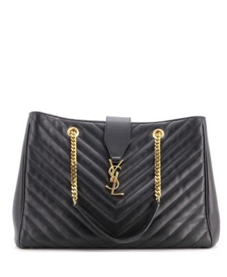 Pre-Owned Saint Laurent большая классическая сумка-шоппер Matelasse Chevron с монограммой из кожи