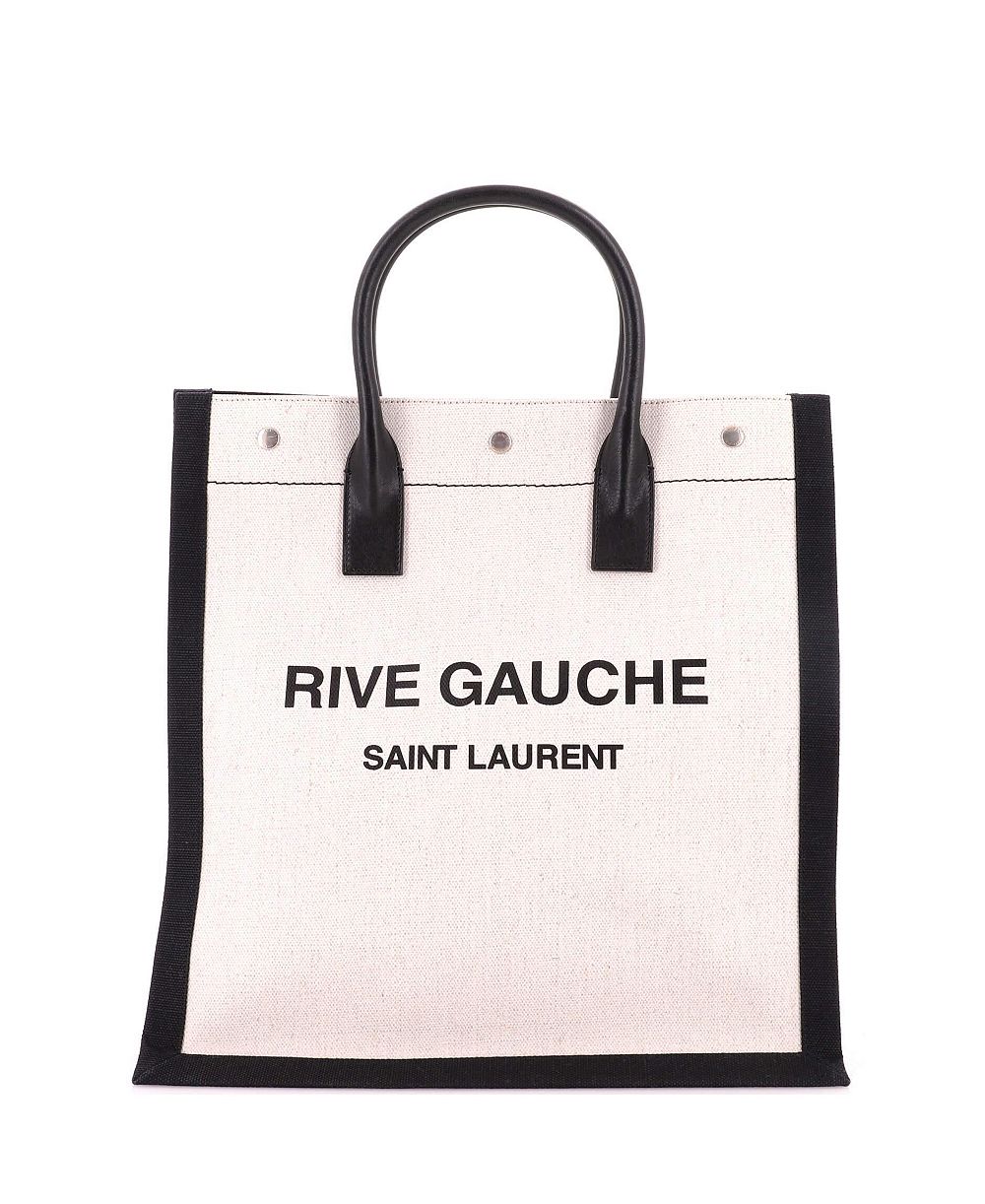 Pre-Owned Saint Laurent Tall Rive Gauche Shopper Tote Canvas
